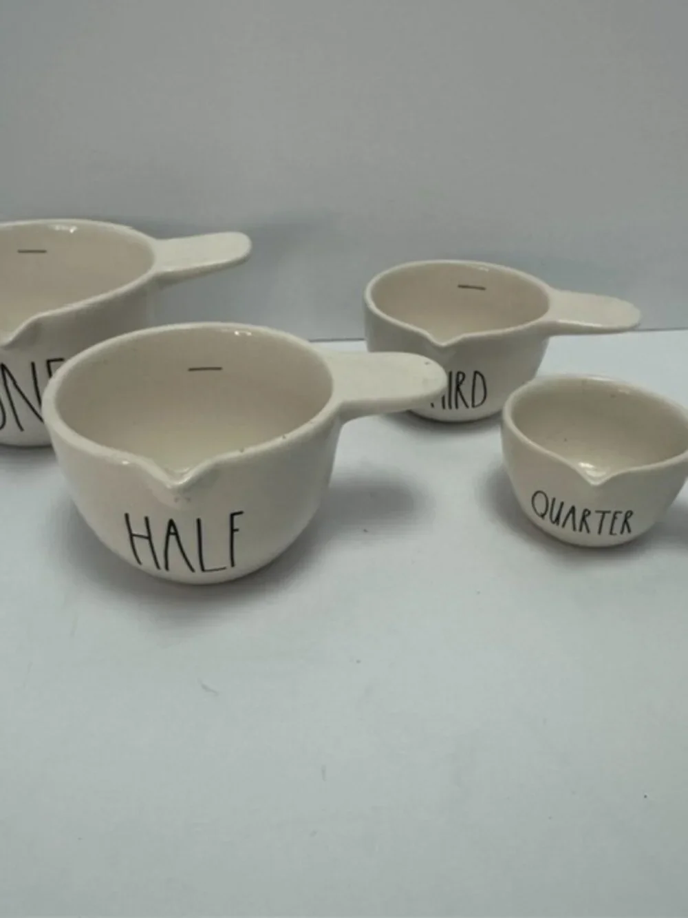 Rae Dunn Artisan Collection Ceramic Measuring Cups White Kitchen